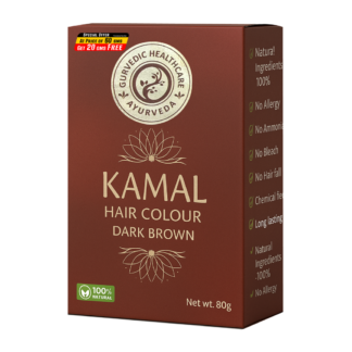 Kamal Hair Colour - 80 gms (Dark Brown Ayurvedic Colour), Special Offer